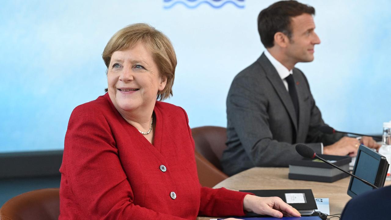 Angela enjoys it when some actual work gets done. Picture: Leon Neal/AFP