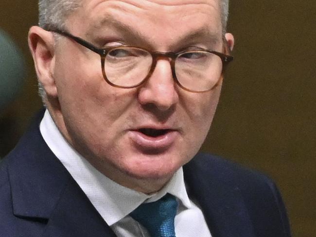 CANBERRA, AUSTRALIA, NewsWire Photos. NOVEMBER 30, 2023: Climate Change and Energy Minister, Chris Bowen delivers the second annual climate statement in the House of Representatives at Parliament House in Canberra. Picture: NCA NewsWire / Martin Ollman