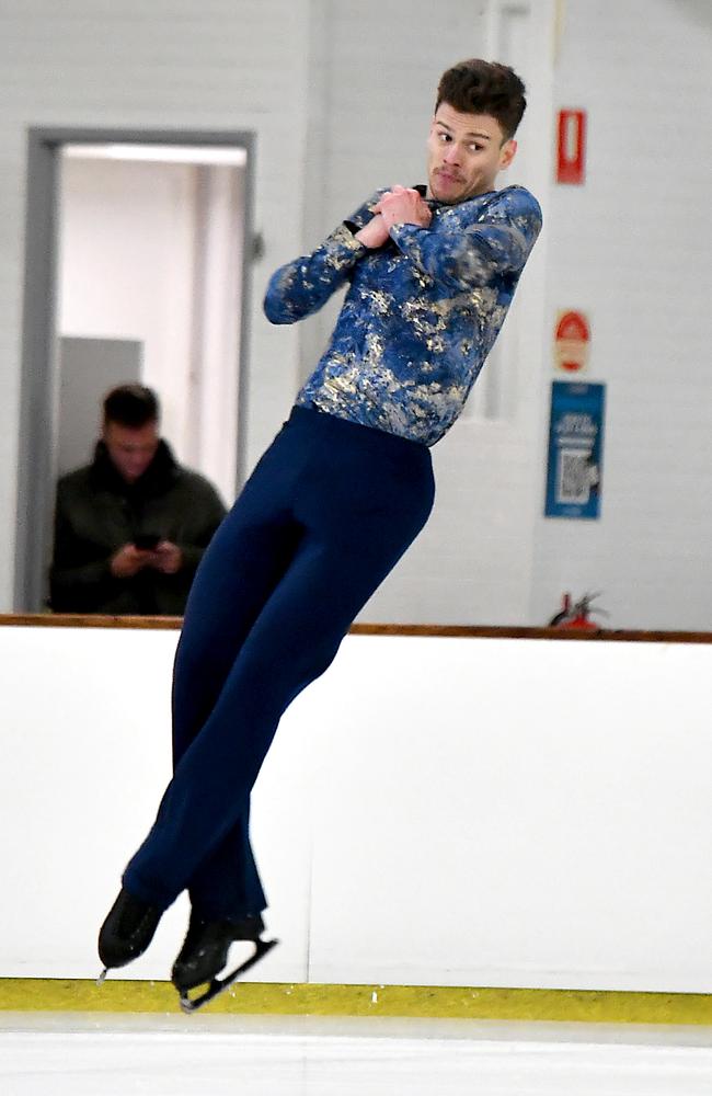 Callum Bradshaw from ACT Australian Figure Skating Championships in Brisbane. Thursday December 1, 2022. Picture, John Gass