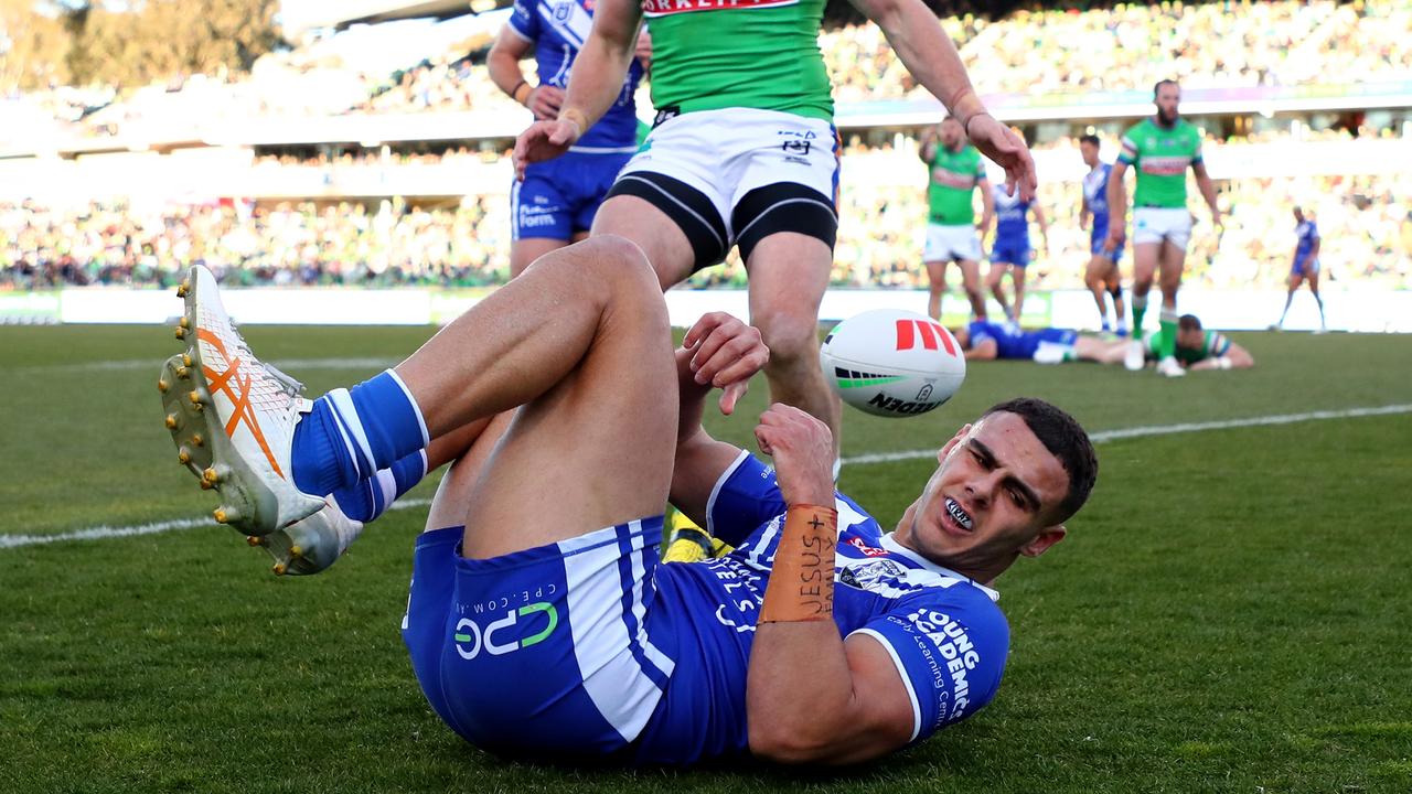 Jacob Kiraz is one of the Bulldogs’ bright prospects. Picture: Jeremy Ng/Getty Images