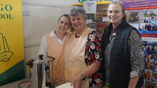 Kathryn Philippou, Beverley Miller and Leanne Sinclair at the Dorrigo Show, November 24, 2023. Picture: Chris Knight