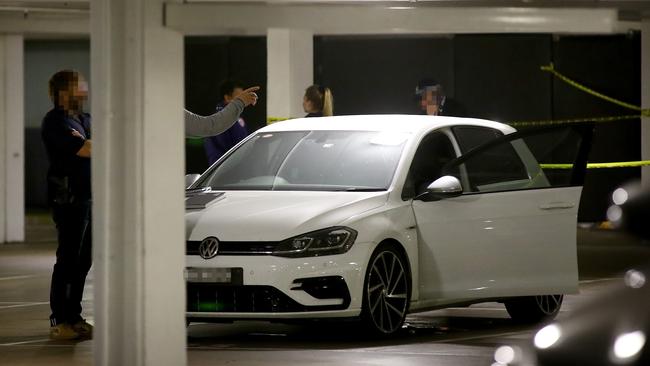 The white Volkswagen Golf ignored a police direction to stop. Picture: Toby Zerna