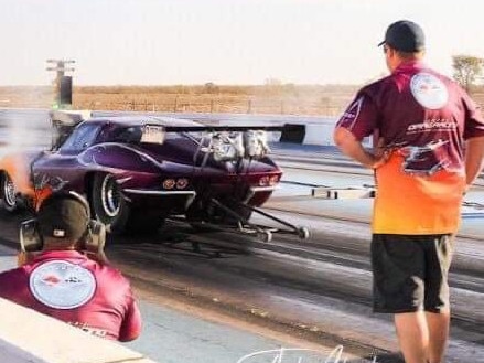 Dave Fendt at the dragway as crew chief for Andrew Cole Drag Racing. Picture: Supplied