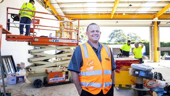 Electrician and business owner Dean Spicer. Picture: Aaron Francis