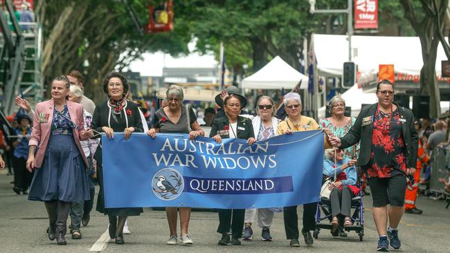 Brisbane 2023 ANZAC Day March. Picture: NCA NewsWire / Glenn Campbell