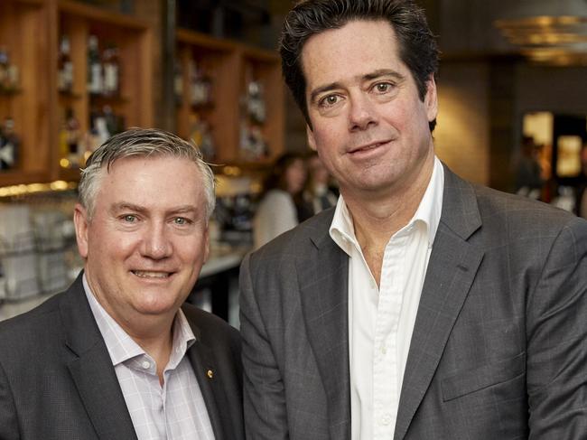 Eddie McGuire and Gil McLachlan. Picture: Triple M