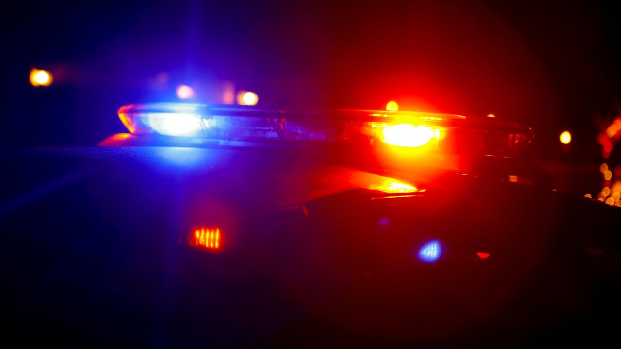 Police Car with Lights. Law Enforcement themes.