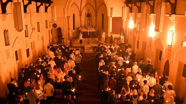 Hundreds of Mass-goers from one of Brisbane's busiest and most beautiful Catholic churches – Mary Immaculate Church at Annerley – are to be forced to leave the church and worship in the hall under the Pope's crackdown against the traditional Latin Mass. Picture: Facebook