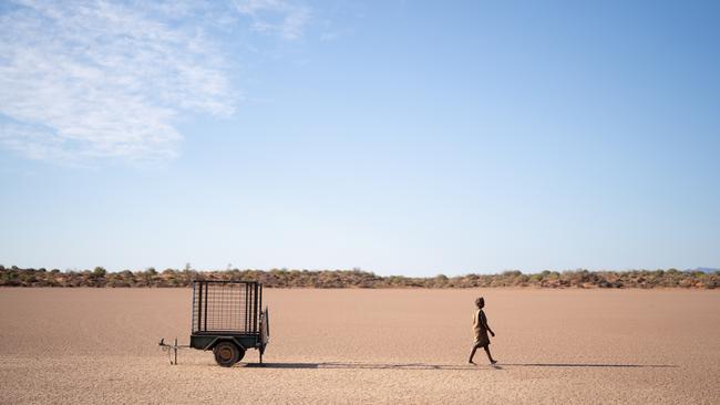 The Survival of Kindness begins with a character called BlackWoman who escapes from a cage. Picture: Murray Rehling