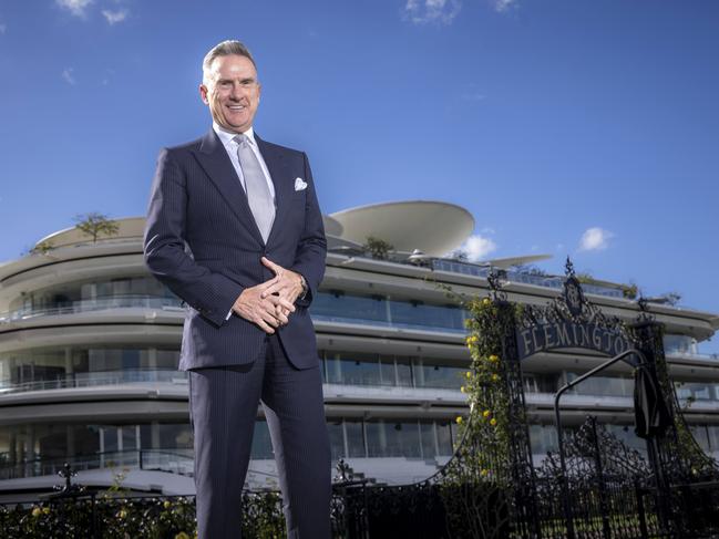 Neil Wilson VRC chair outside the new $130m Club Stand.