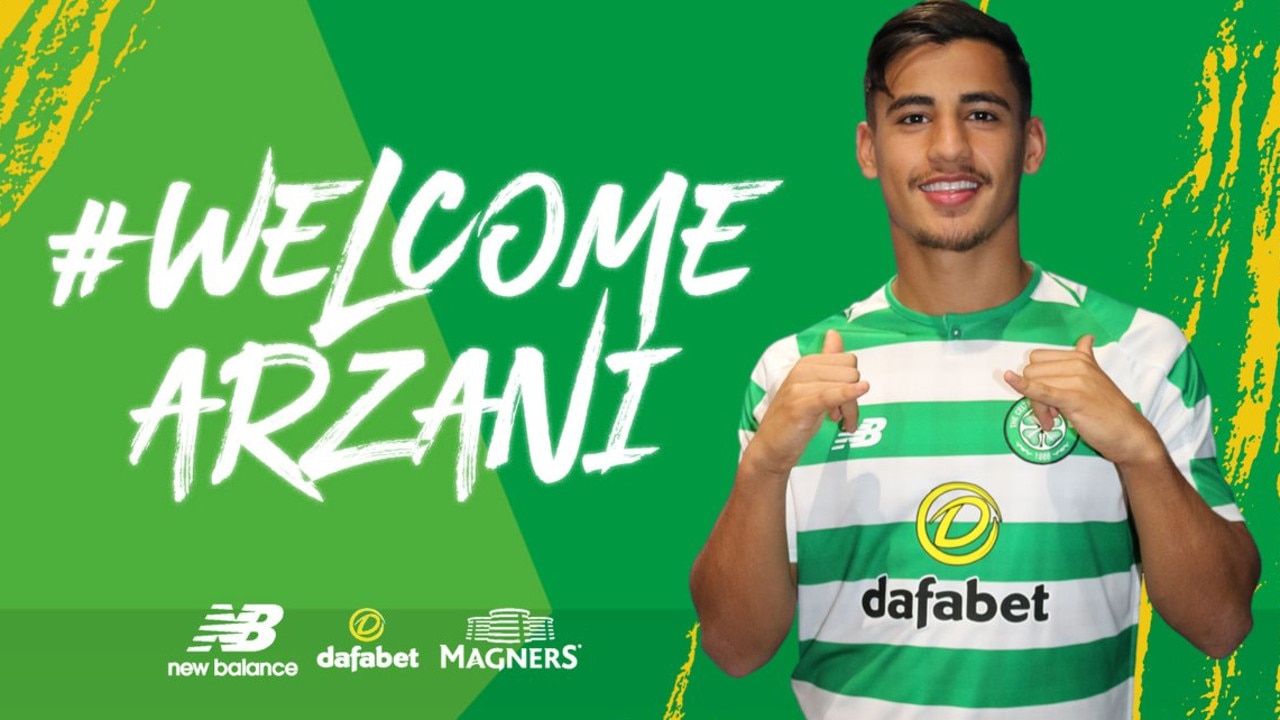 Daniel Arzani has joined Celtic on a two-year loan deal.