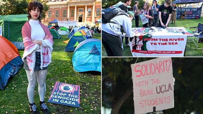 Tile art for Adelaide uni protest