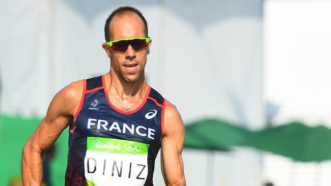 France's Yohann Diniz competes in the Men's 50km Race Walk.