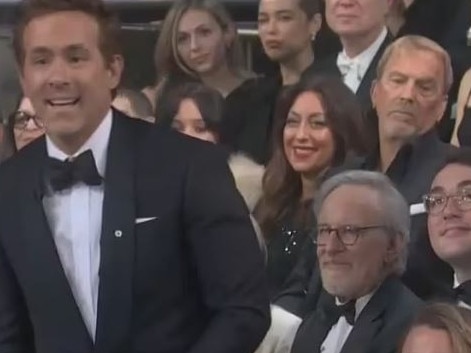 Kevin Costner did not appear amused when Ryan Reynolds made light of the drama surrounding his wife, Blake Lively, and her former director and co-star Justin Baldoni. Picture: NBC