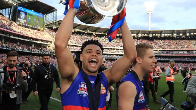 Jason Johannisen would go on to win the 2016 Norm Smith Medal. Picture: Alex Coppel