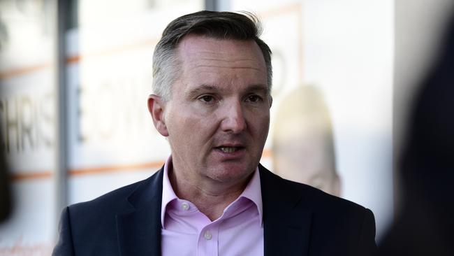 Labor Shadow Treasurer Chris Bowen speaks to the media during a press conference in Sydney, Wednesday, May 22, 2019. Chris Bowen has announced that he has withdrawn his bid for the Labor leadership position. (AAP Image/Bianca De Marchi) NO ARCHIVING