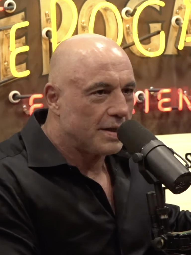 Joe Rogan interviewing Donald Trump on his podcast. Picture: YouTube