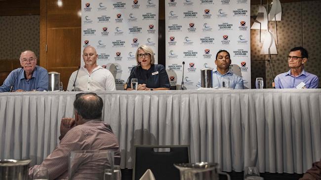 Only five of the 11 candidates in Leichhardt were invited to the Cairns Chamber of Commerce debate due to time constraints. The event was co-hosted by Advance Cairns and Tourism Tropical North Queensland. Picture: Brian Cassey