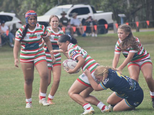 Queensland Country Rugby Championships, under-14 girls, North Queensland versus South Queensland, in Rockhampton, on June 29, 2024.