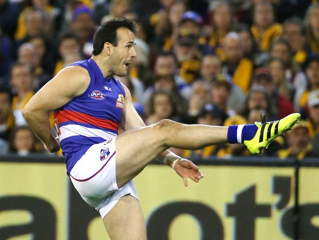 Western Bulldogs’ Tory Dickson kicked 0.3 in the first half. Picture: George Salpigtidis