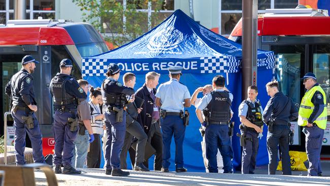The scene on Thursday afternoon. Picture: Thomas Lisson