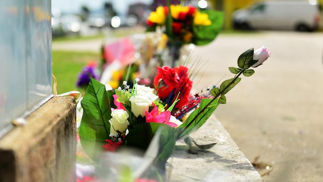 Memorial restored after vandals trashed the previous tribute for the four teenagers killed in a roadside crash. Cnr of Bayswater Rd and Duckworth St. Picture: Alix Sweeney