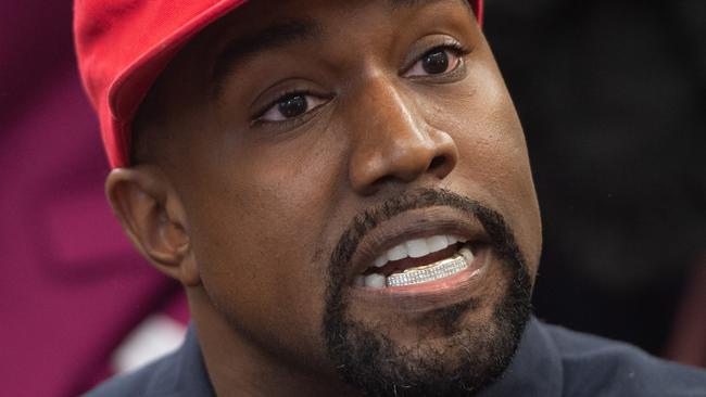 Kanye West has crossed the line from “fun crazy” to “like Hitler,” says a shock jock. Picture: AFP