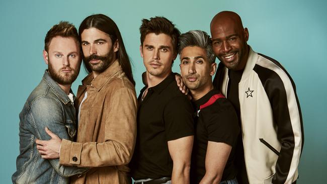 The cast of Queer Eye, L-R: Bobby, Jonathan. Antoni, Tan and Karamo.