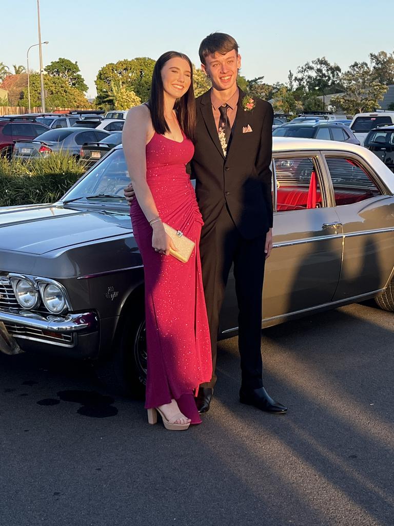 Lana Wittingham and Mitchell Whitaker at the Aldridge State High School formal.