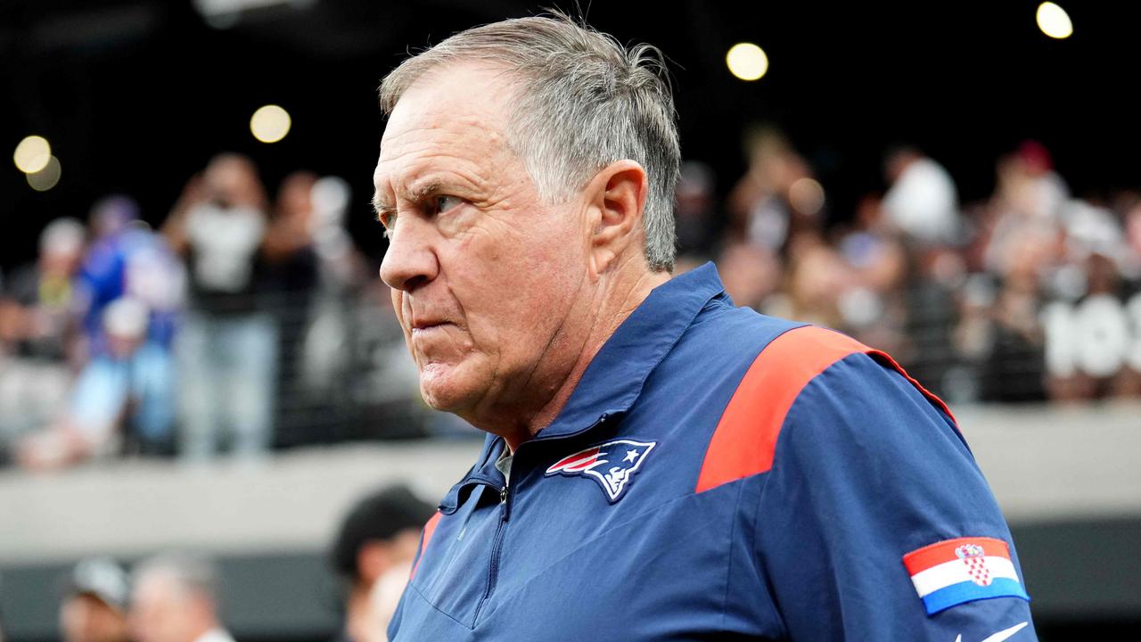 Bill Belichick’s son believes the legendary Patriots coach will be on TV more this season. (Photo by Chris Unger / GETTY IMAGES NORTH AMERICA / Getty Images via AFP)
