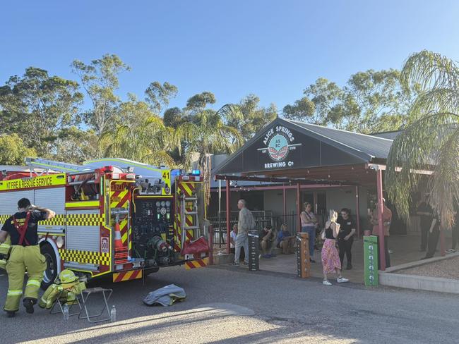 Alice Springs Brewing Co's flagship Alice Springs venue as briefly evacuated on Sunday February 16 2025 due to a small fire, which the brewery says was caused by an electrical fault. Picture: Alice Springs Brewing Co/ Facebook