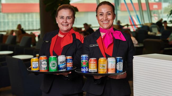 Qantas has restocked the beer fridge in its lounges ahead of the Christmas rush. Picture: Supplied