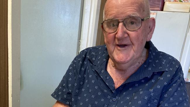 92-year-old Harvey Wade before he was allegedly attack at the Freds Pass Markets on Saturday. His family has respectfully asked to not use any photos of his badly injured face. Picture: Supplied