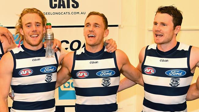 Geelong stars Cam Guthrie, Joel Selwood and Patrick Dangerfield will have their parents in the stands on Saturday.