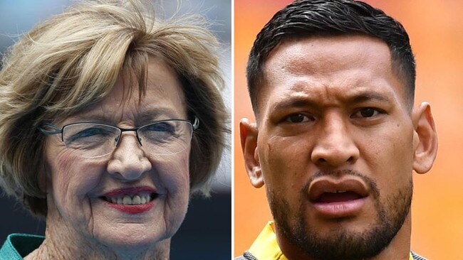 Margaret Court has backed Israel Folau