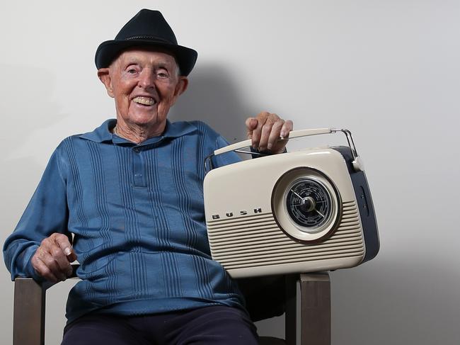 Former Melbourne Cup jockey Edgar Britt, who turned 102, at the Bupa Aged Care, Runaway Bay, Gold Coast. Australia's oldest jockey Britt rode in two Melbourne Cups, finishing unplaced on Eastern Chief in 1932 before running fourth on Broad Arrow in 1934. Picture: Regi Varghese