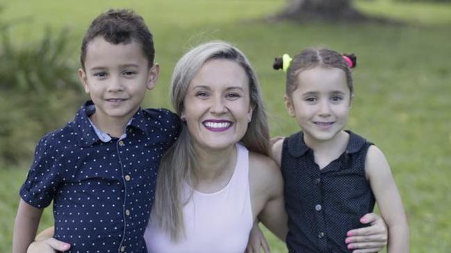 Indi with her mum Nikki and brother Levi. Picture: Supplied