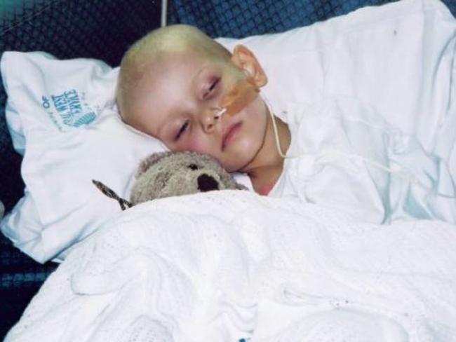 Critically ill: Joseph Giffin in hospital. Photo: Supplied
