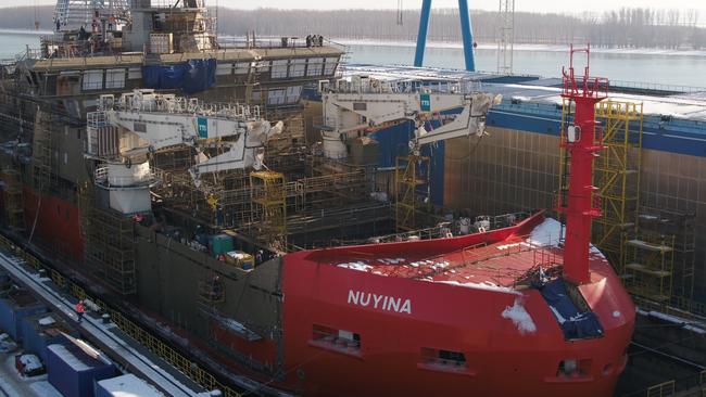 RSV Nuyina, under construction in Romania, is due in Hobart in the middle of next year. Picture: Australian Antarctic Division