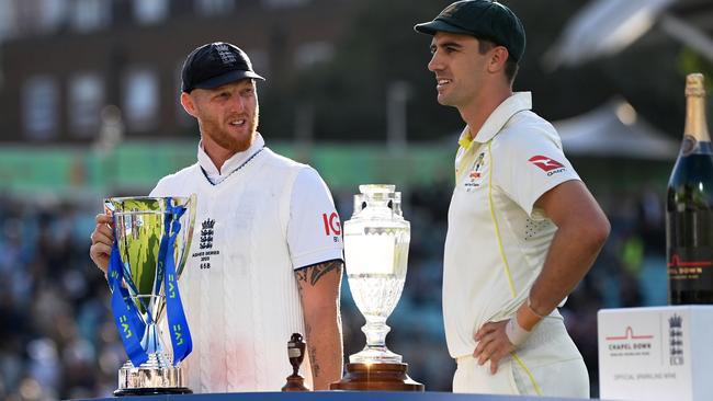 Ben Stokes and Cummins finished all square. Picture: Stu Forster/Getty Images