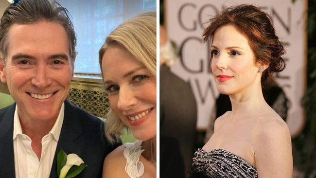 Mary-Louise Parker (right) has reacted to her ex Billy Crudup's marriage to Naomi Watts. Pictures: Instagram, Getty