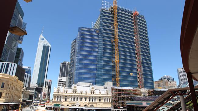 Raine Square Tower in Perth, under development in 2011. Picture: Colin Murty