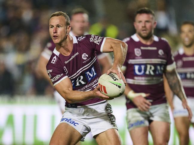 With his State of Origin future on the line, Manly skipper Daly Cherry-Evans played a starring role in his sides demolition of the Broncos. Picture: Getty Images