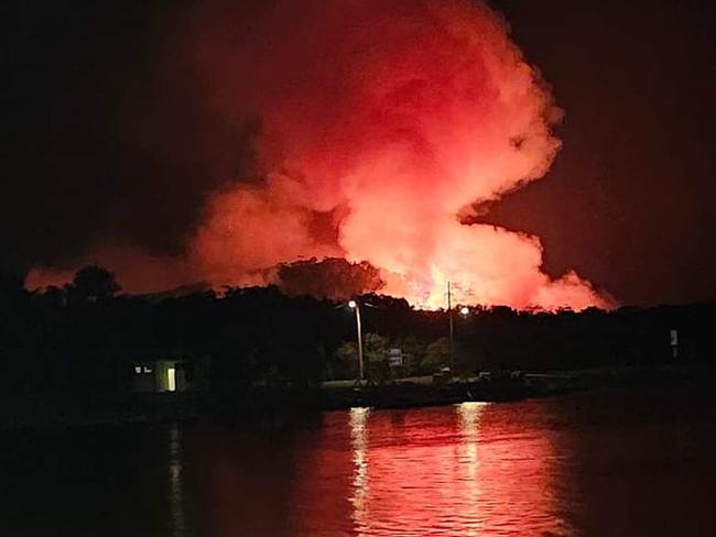 The fire near Evans Head. Picture: Woodburn RFS