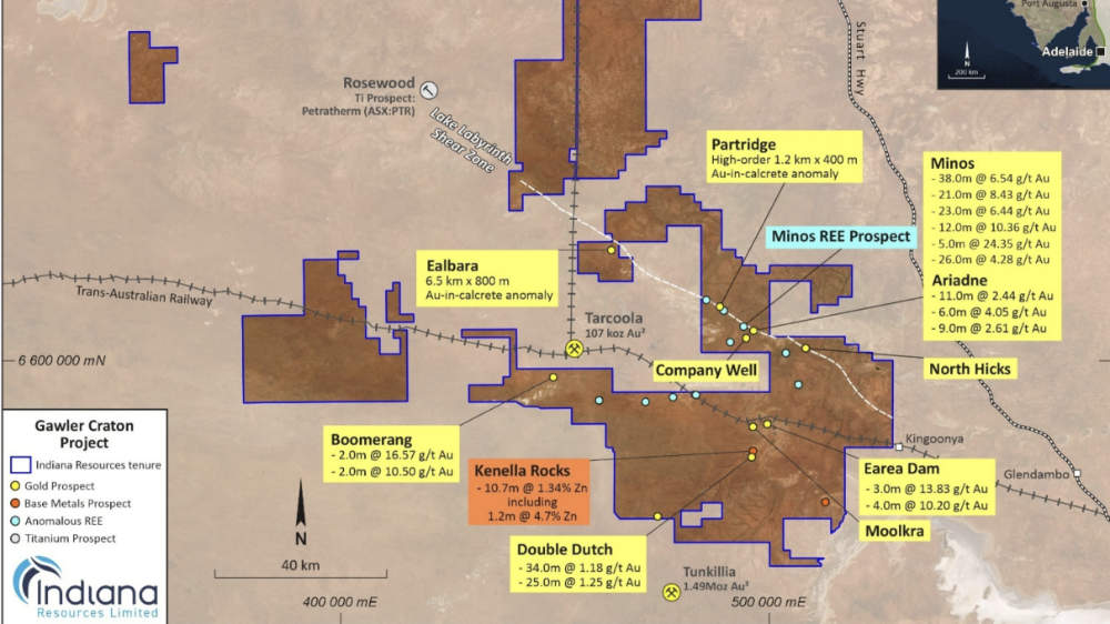 The Gawler Craton project. Pic: Indiana Resources