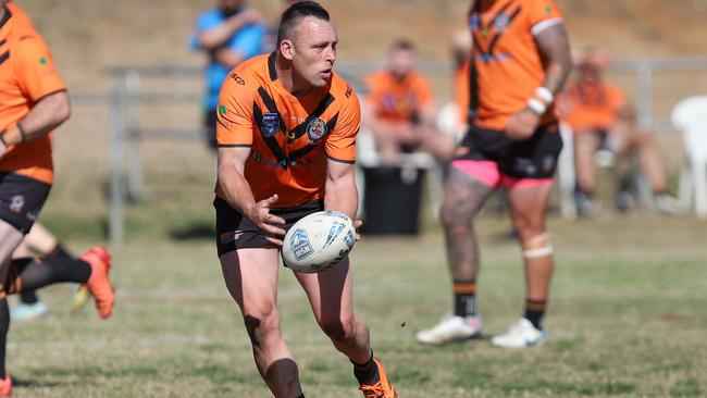 Hooker Ryan Russell for The Oaks Tigers. Picture: Steve Montgomery