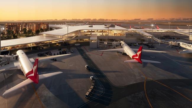 New render of Perth Airport, supplied by Qantas.Qantas and Perth Airport have today reached an historic commercial agreement which will unlock a multi-billion-dollar wave of investment and deliver new international and domestic flights, giving a major boost to Australia’s tourism industry.As part of the 12-year agreement, Perth Airport will invest around $3 billion in new terminal facilities and a new parallel runway which will generate immediate and ongoing economic growth and job creation.This will form part of a $5 billion capital investment program by Perth Airport – the largest ever private infrastructure development in Perth – which will also deliver two multi-storey carparks, major access roadworks, and the airport’s first hotel.