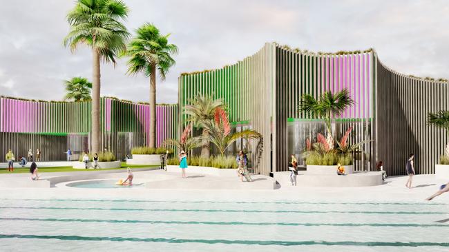 An artist impression of the proposed sea pool in Port Melbourne.