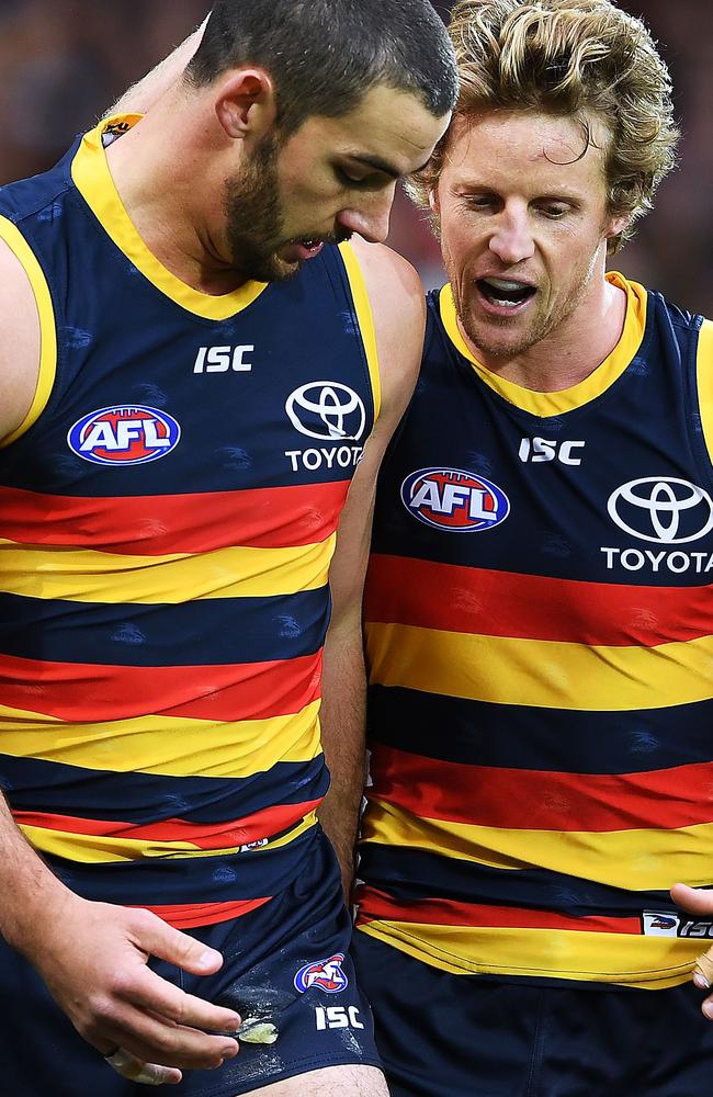 Taylor Walker and Rory Sloane will share the Crows captaincy in 2019. Picture: Mark Brake/Getty Images