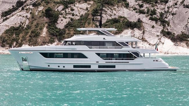 One of the world's most luxurious boats, the $40m Pazienza, is on display at the show. Picture: supplied.